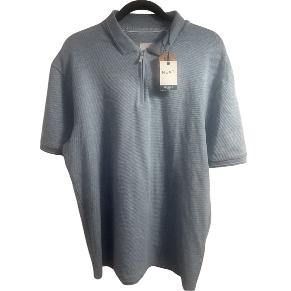 Next ‎ Silk Shirt Mens Light Blue Stretch